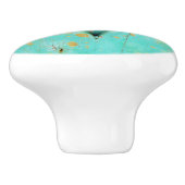 Bouton De Porte En Céramique Turquoise Wood Rustic Heart Knob (Côté)