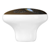 Bouton De Porte En Céramique Un dragon d'or (Côté)