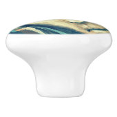 Bouton De Porte En Céramique Un visage rebelle d'elfe vert (Côté)