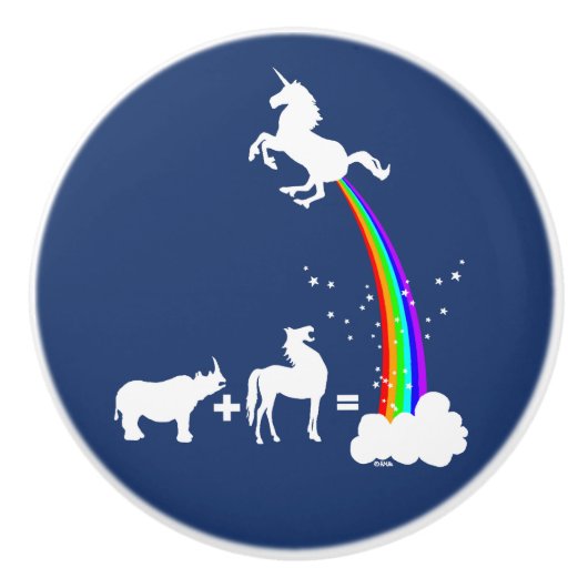 Bouton De Porte En Céramique Unicorn origin (Devant)
