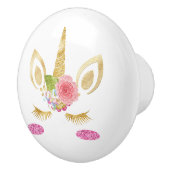 Bouton De Porte En Céramique Unicorne (Droite)