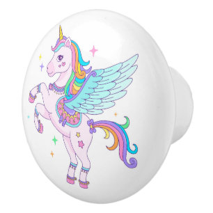 Bouton De Porte En Céramique Unicorne en céramique tire