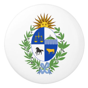 Bouton De Porte En Céramique Uruguay pays armoiries symbole emblème drapeau