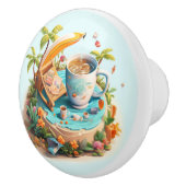 Bouton De Porte En Céramique Vacances Plage (Droite)