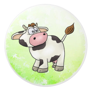 Bouton De Porte En Céramique Vache
