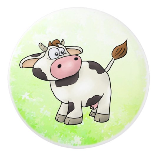 Bouton De Porte En Céramique Vache (Devant)