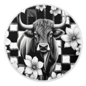 Bouton De Porte En Céramique Vache agricole (Devant)