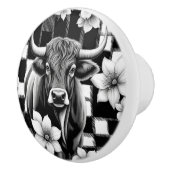 Bouton De Porte En Céramique Vache agricole (Droite)