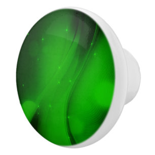 Bouton De Porte En Céramique Vague verte