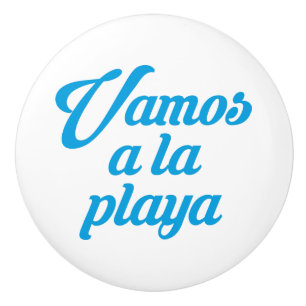 BOUTON DE PORTE EN CÉRAMIQUE VAMOS A LA PLAYA