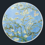 Bouton De Porte En Céramique Van Gogh Almond Blossoms, Sky Blue<br><div class="desc">Van Gogh Almond s'épanouit à Saint-Rémy,  bleu clair</div>