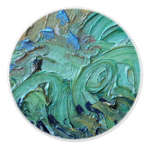 Bouton De Porte En Céramique Van Gogh Artiste Peinture Abstrait Coup de Pinceau