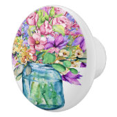 Bouton De Porte En Céramique Vase de Fleurs Ceramic Drawer Knower (Droite)