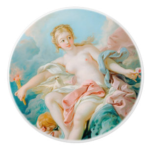 Bouton De Porte En Céramique Vénus sur les vagues par François Boucher