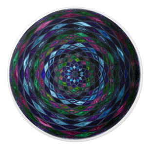 Bouton De Porte En Céramique Verre Abstrait en mosaïque #11