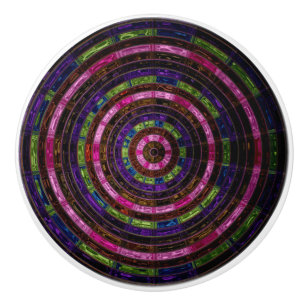 Bouton De Porte En Céramique Verre Abstrait en mosaïque #2