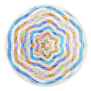 Bouton De Porte En Céramique Verre Abstrait en mosaïque #4