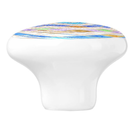 Bouton De Porte En Céramique Verre Abstrait en mosaïque #4 (Côté)