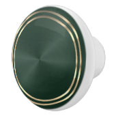 Bouton De Porte En Céramique Vert et Or (Droite)