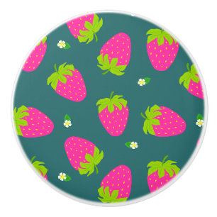 Bouton De Porte En Céramique Vert fraise