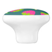 Bouton De Porte En Céramique Vert fraise (Côté)