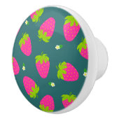 Bouton De Porte En Céramique Vert fraise (Droite)
