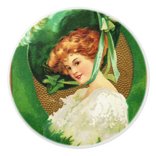 Bouton De Porte En Céramique Veste du vert