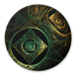 Bouton De Porte En Céramique Vibrations magiques Art Abstrait
