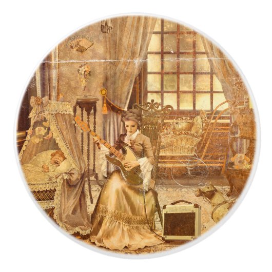 Bouton De Porte En Céramique Victorian Lullaby (Devant)