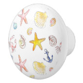 Bouton De Porte En Céramique Vie et Ancres maritimes  (Droite)