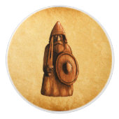 Bouton De Porte En Céramique Viking rustique (Devant)