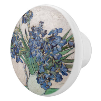 Bouton De Porte En Céramique Vincent Van Gogh Irises Ceramic Knob