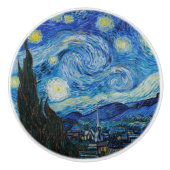 Bouton De Porte En Céramique Vincent Van Gogh La Nuit étoilée (Devant)