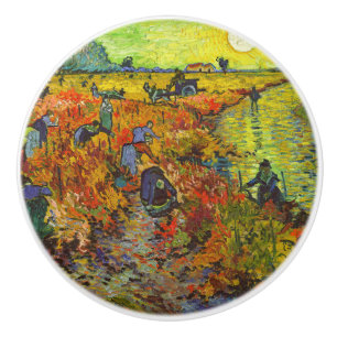 Bouton De Porte En Céramique Vincent van Gogh - Le vignoble rouge