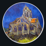Bouton De Porte En Céramique Vincent van Gogh - L'église d'Auvers<br><div class="desc">L'église d'Auvers / l'Eglise à Auvers-sur-oise par Vincent Van Gogh en 1890</div>