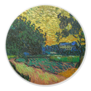 Bouton De Porte En Céramique Vincent van Gogh - Paysage à Twilight