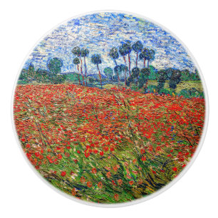 Bouton De Porte En Céramique Vincent van Gogh - Poppy Field