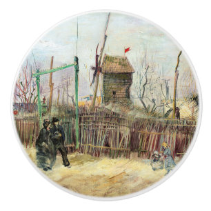 Bouton De Porte En Céramique Vincent van Gogh - Scène de rue à Montmartre