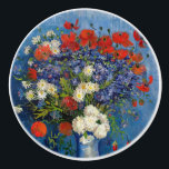 Bouton De Porte En Céramique Vincent van Gogh - Vase avec Cornflowers & Poppies<br><div class="desc">Vase avec des fleurs de Cornouailles et des pavots - Vincent van Gogh,  Huile sur toile,  1887,  Paris</div>
