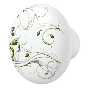 Bouton De Porte En Céramique Vins verts jaunes