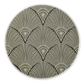 Bouton De Porte En Céramique vintage, Art nouveau, beige, gris, art déco, franç