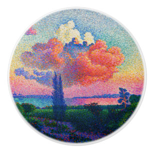Bouton De Porte En Céramique Vintage Le nuage rose (1896)