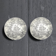 Vintage noir et blanc toile de jouy imprimé