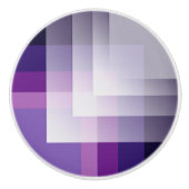 Bouton De Porte En Céramique Violet et blanc (Devant)