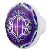 Bouton De Porte En Céramique Violet W3 (Droite)