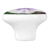 Bouton De Porte En Céramique Violons Violets Et Blancs (Côté)