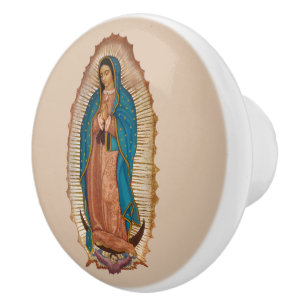 Bouton De Porte En Céramique Virgen de Guadalupe