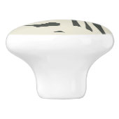 Bouton De Porte En Céramique Visage Abstrait. (Côté)