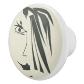 Bouton De Porte En Céramique Visage Abstrait. (Droite)