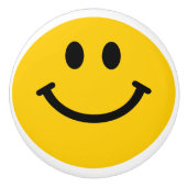 Bouton De Porte En Céramique Visage Jaune (Devant)